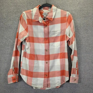 L.L.Bean Women's Soft-Brushed Flannel Shirt Jacket with Pockets Plaid XS